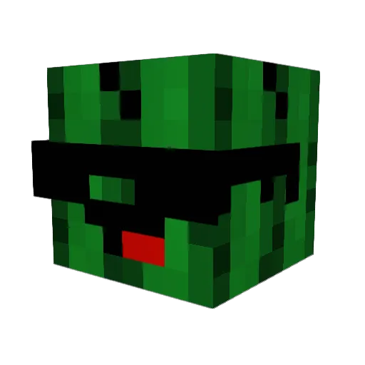 HUDOOOOOOOOOOOOO Minecraft avatar head, 3D render