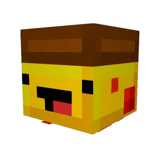 HUFBotnet Minecraft avatar head, 3D render