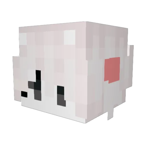HUG0 Minecraft avatar head, 3D render