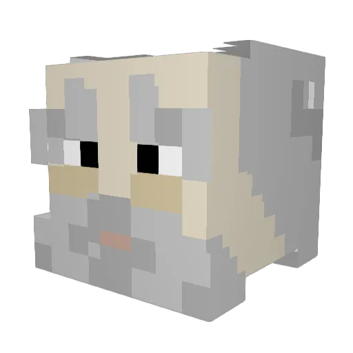 HUGE_Blender Minecraft avatar head, 3D render