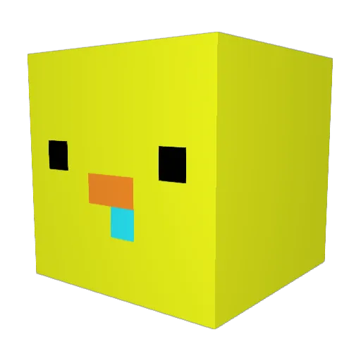 HUGUT Minecraft avatar head, 3D render