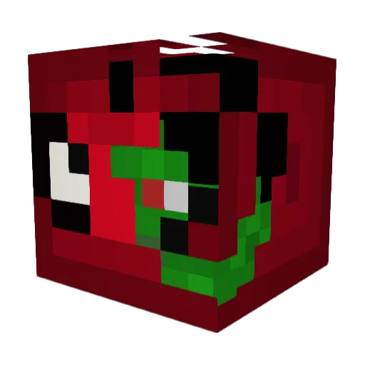 HUKL1113 Minecraft avatar head, 3D render