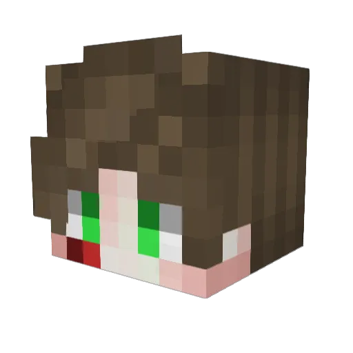 HUNGERXX Minecraft avatar head, 3D render