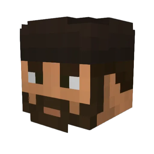 HUNGRY_NIBBLER Minecraft avatar head, 3D render