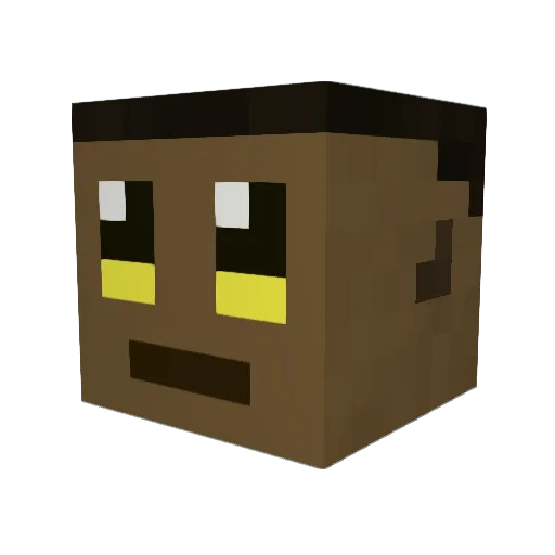 HUNTER1312 Minecraft avatar head, 3D render
