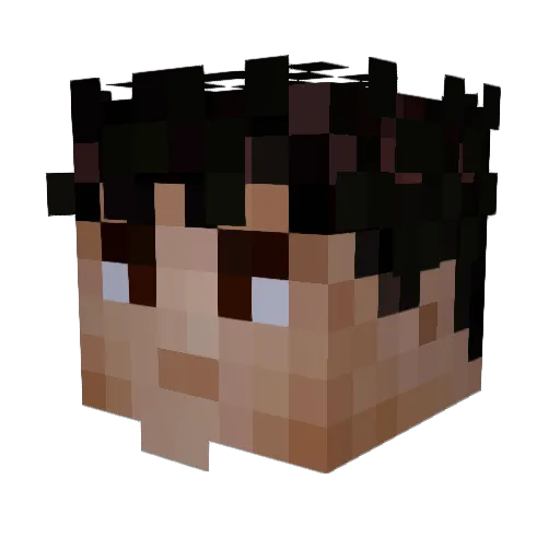 HUNTERBLONDE Minecraft avatar head, 3D render