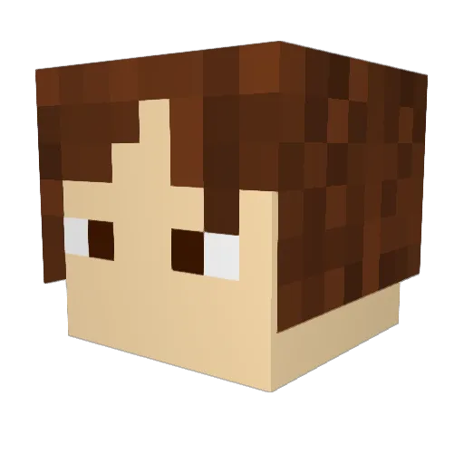 HUNTERMOH Minecraft avatar head, 3D render