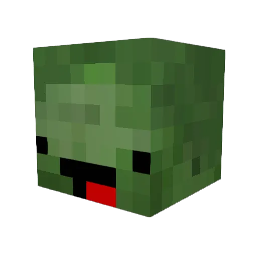 HUNYEEE Minecraft avatar head, 3D render