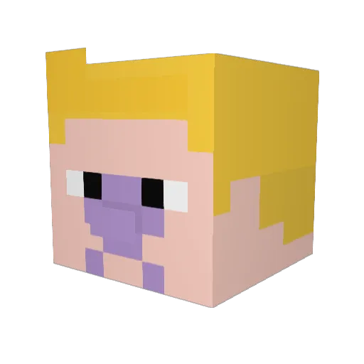 HUTS_pot Minecraft avatar head, 3D render