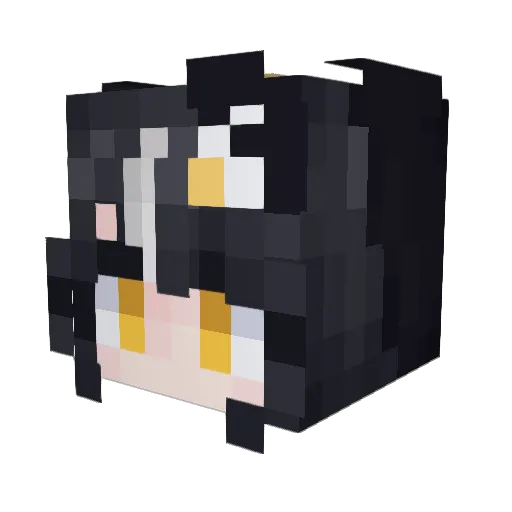 HUli666 Minecraft avatar head, 3D render
