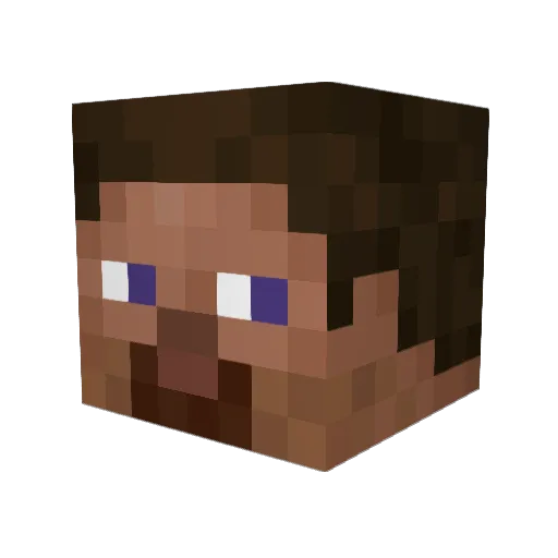 HV14111 Minecraft avatar head, 3D render