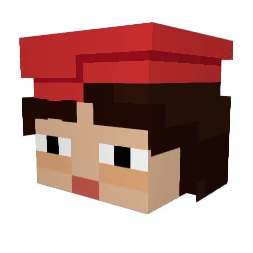 HVPTR Minecraft avatar head, 3D render