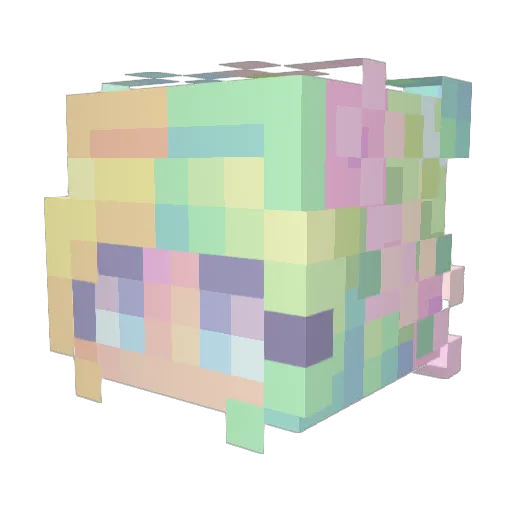 HVPinkPanda Minecraft avatar head, 3D render
