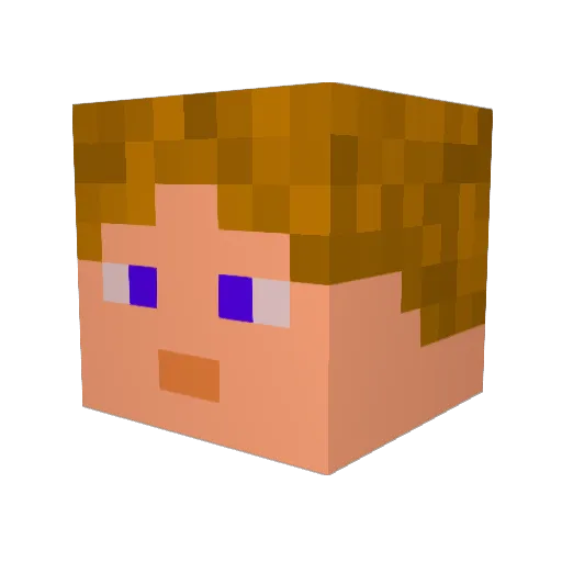 HW5632 Minecraft avatar head, 3D render