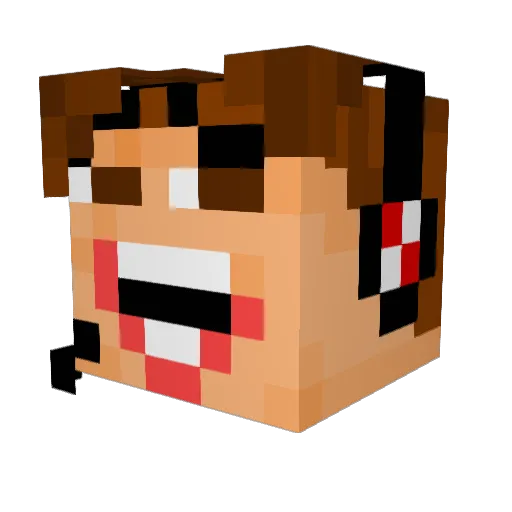 HWBC233 Minecraft avatar head, 3D render