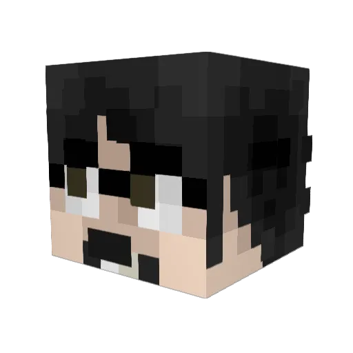 HWR04 Minecraft avatar head, 3D render