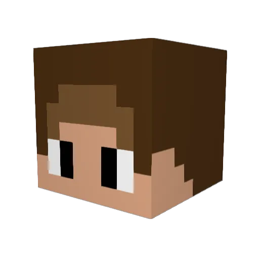 HWS1225 Minecraft avatar head, 3D render