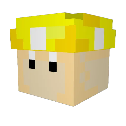 HWTEH Minecraft avatar head, 3D render