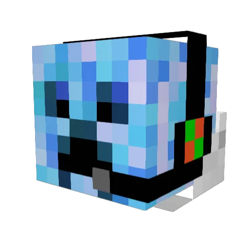 HX7 Minecraft avatar head, 3D render