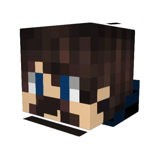 HX7D Minecraft avatar head, 3D render
