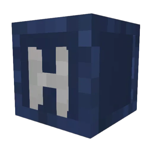 HXNR Minecraft avatar head, 3D render