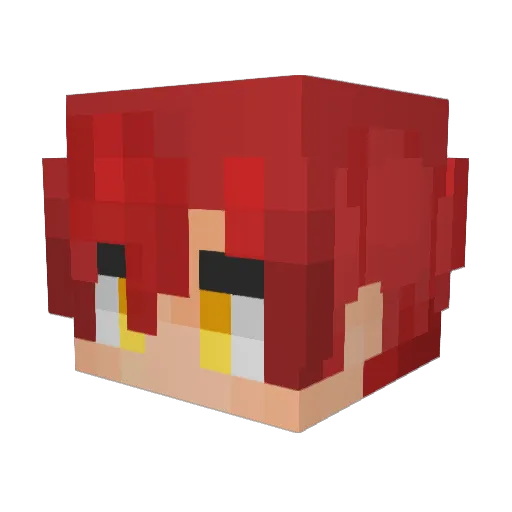 HXRlL Minecraft avatar head, 3D render
