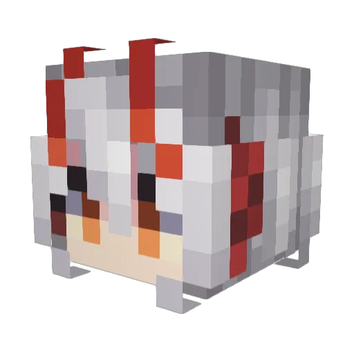 HY0311 Minecraft avatar head, 3D render
