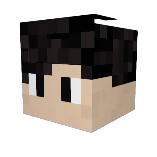 HYBRID900 Minecraft avatar head, 3D render