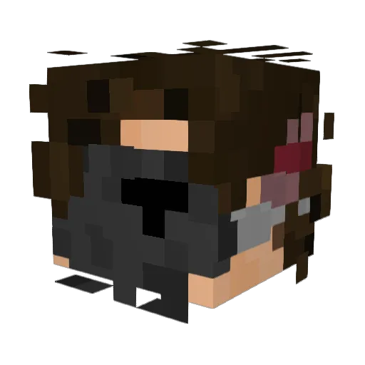 HYDR03 Minecraft avatar head, 3D render