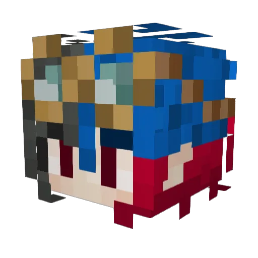 HYDR0LIGHT Minecraft avatar head, 3D render