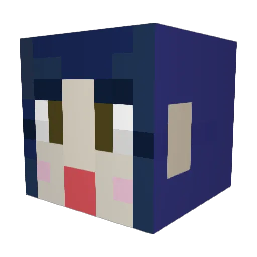 HYEEIVI Minecraft avatar head, 3D render