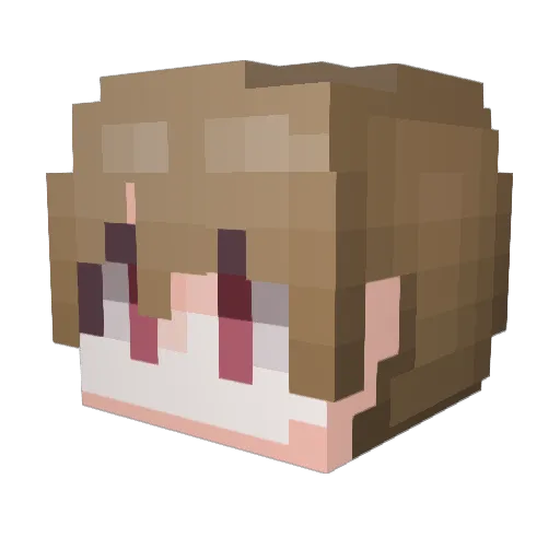 HYEON617 Minecraft avatar head, 3D render