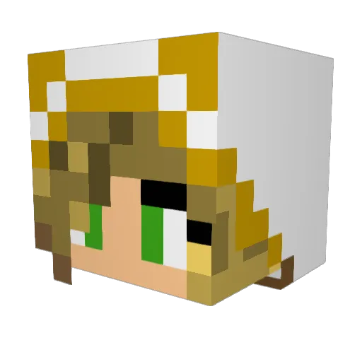 HYPER4CT1VE Minecraft avatar head, 3D render