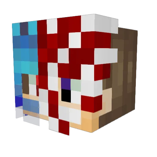 HYPERattack Minecraft avatar head, 3D render
