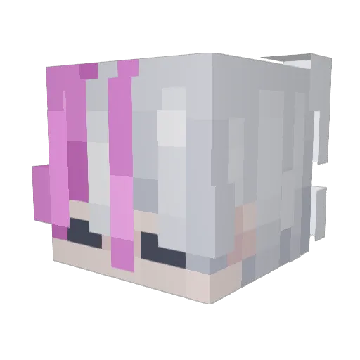HYROKY Minecraft avatar head, 3D render