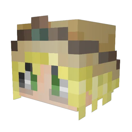 HYSY1226 Minecraft avatar head, 3D render