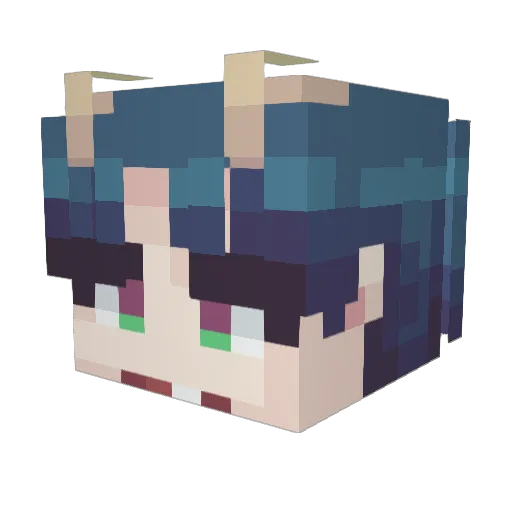 HYUNJE Minecraft avatar head, 3D render