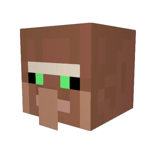 HY_BvRCwF Minecraft avatar head, 3D render