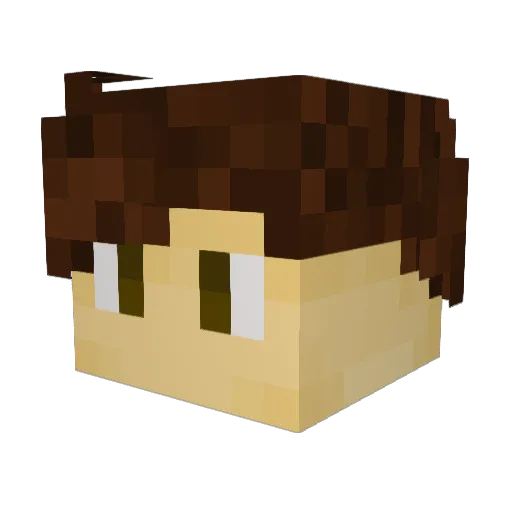 HYperChar Minecraft avatar head, 3D render