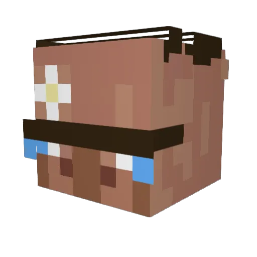 HZR55 Minecraft avatar head, 3D render