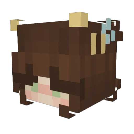 H_0_N_E_Y Minecraft avatar head, 3D render