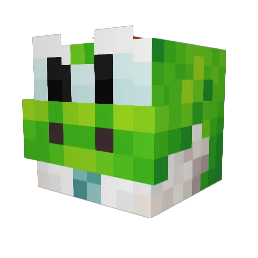 H_22chan Minecraft avatar head, 3D render