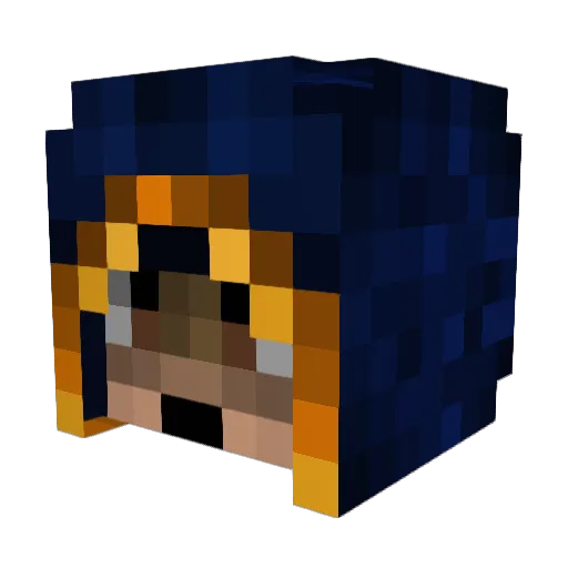 H_3 Minecraft avatar head, 3D render