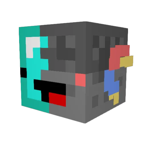 H_A_Z_E_L Minecraft avatar head, 3D render