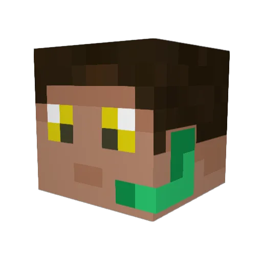 H_AleO2 Minecraft avatar head, 3D render