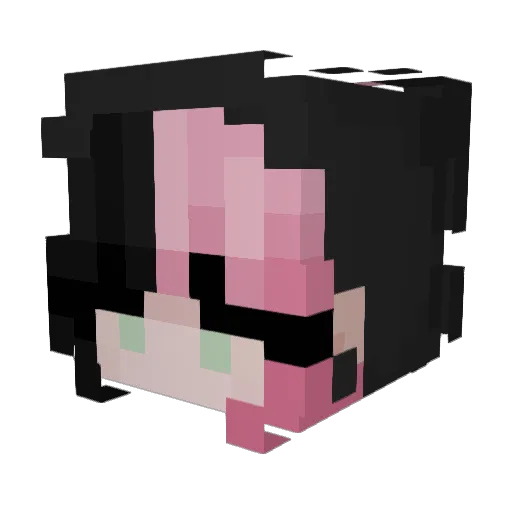 H_E_L Minecraft avatar head, 3D render