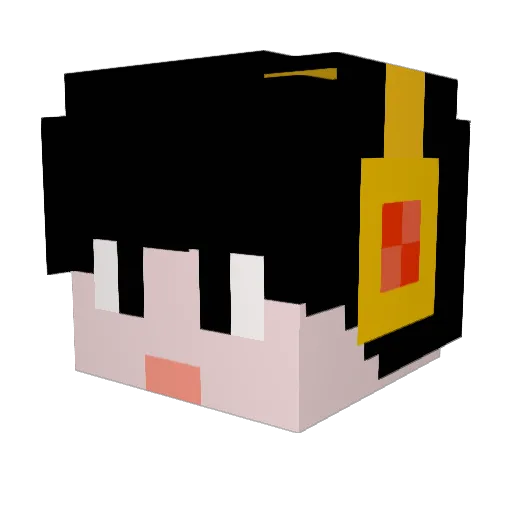 H_Geun Minecraft avatar head, 3D render