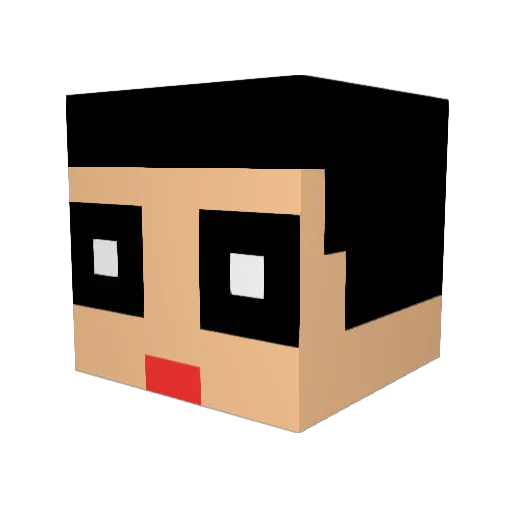 H_Harry Minecraft avatar head, 3D render