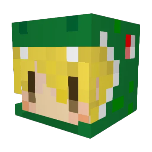 H__N__ Minecraft avatar head, 3D render