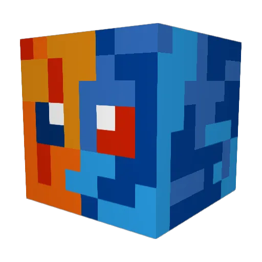 H_a_u_g_e_r Minecraft avatar head, 3D render